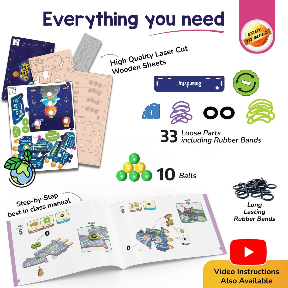 Smartivity Juego de arcade espacial para niños de 6 a 14 años | Div...