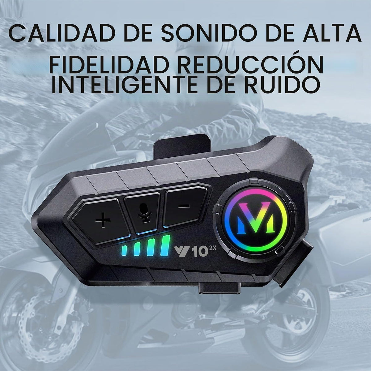 BTQILEYOO Y10-2X Auriculares Bluetooth para Casco de Motocicleta, I...