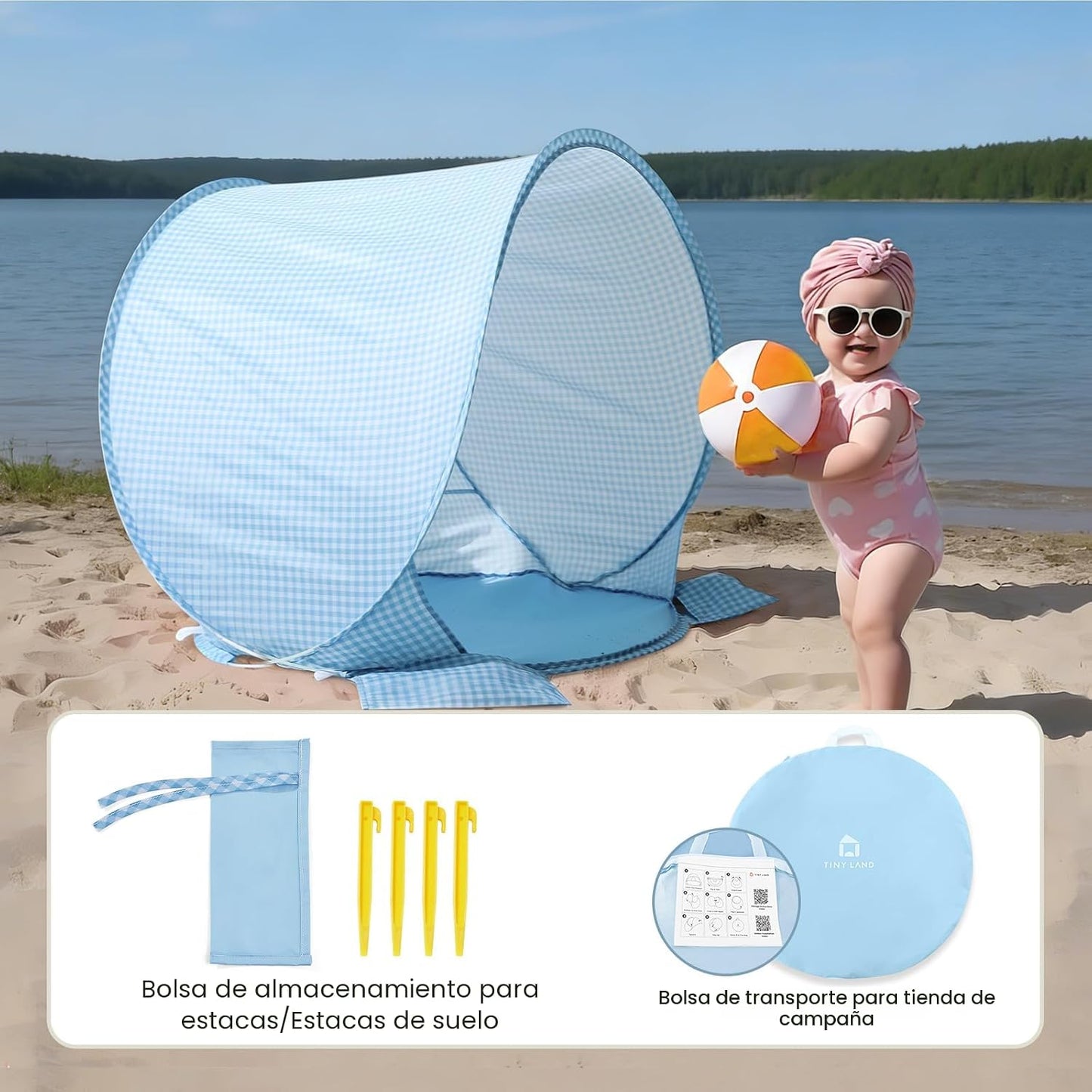 Tiny Land Tienda de campaña de playa para bebés \u2013 Tienda de ca...