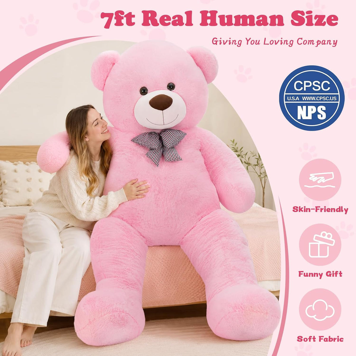 MaoGoLan Oso de peluche gigante de 7 pies, animal de peluche de gra...
