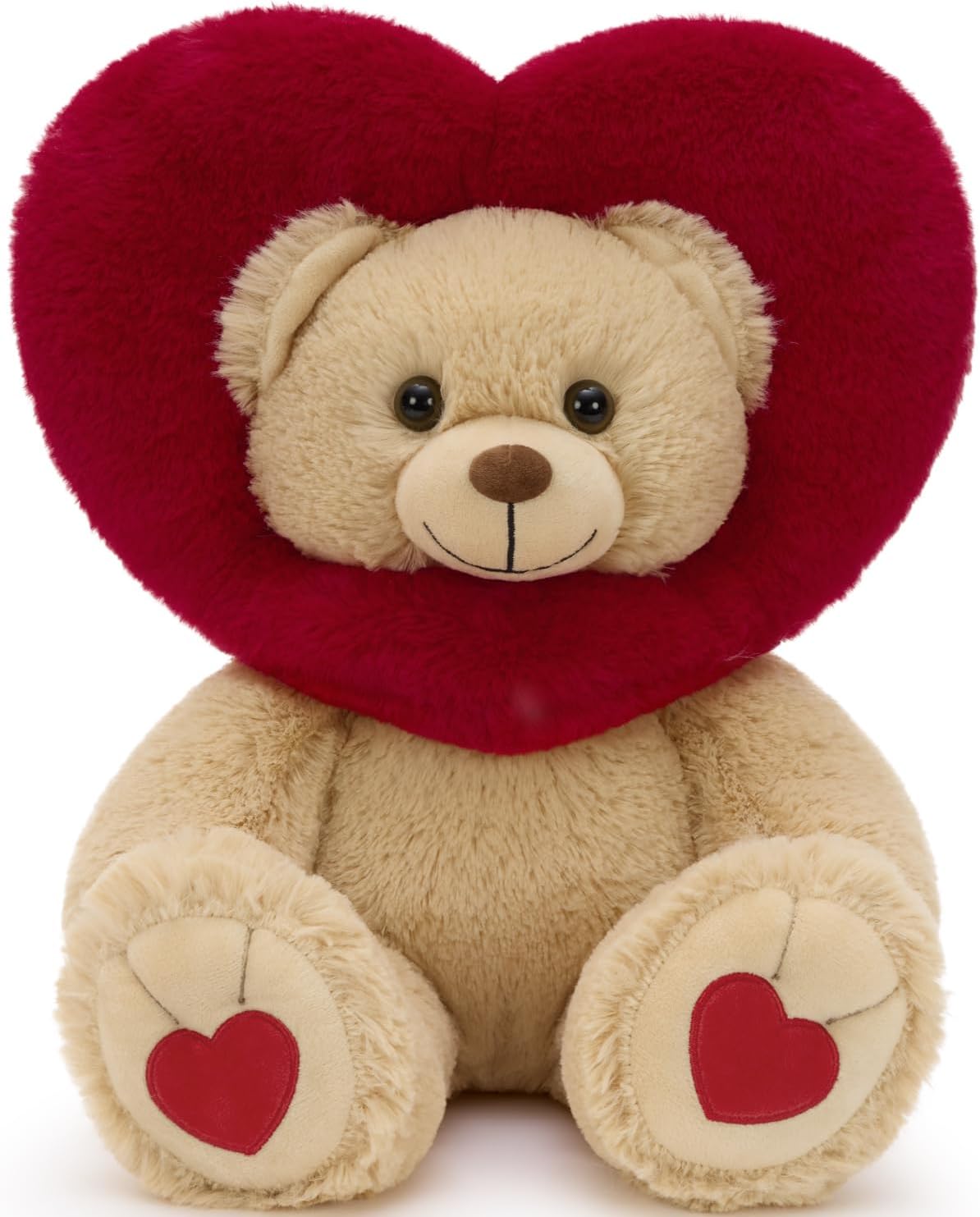 MaoGoLan Oso de peluche de San Valentín con capucha en forma de cor...