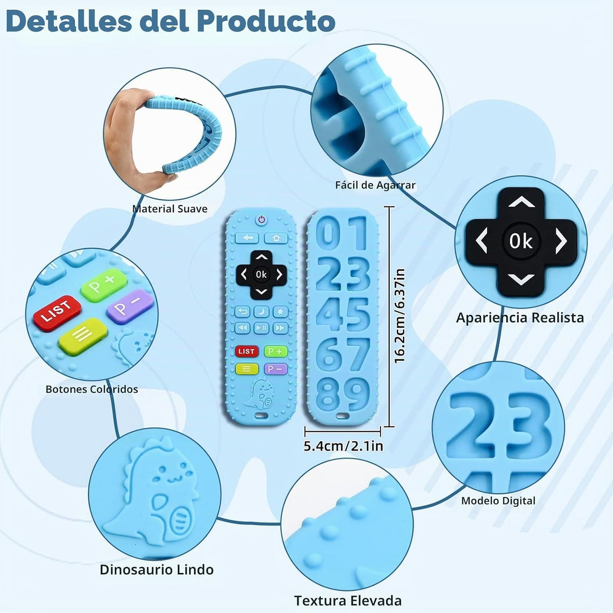 Juguetes de dentición para bebés de 3 a 6 meses, mordedores de sili...