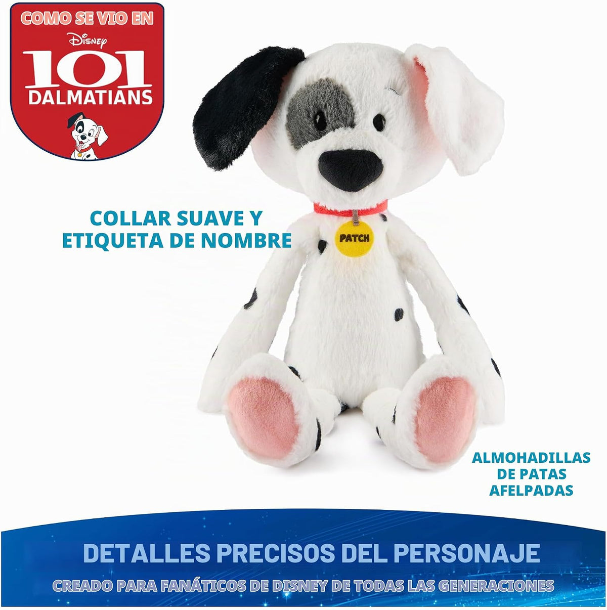 GUND Disney Oficial Patch Toothpick Peluche, 101 Dálmatas, Animal d...