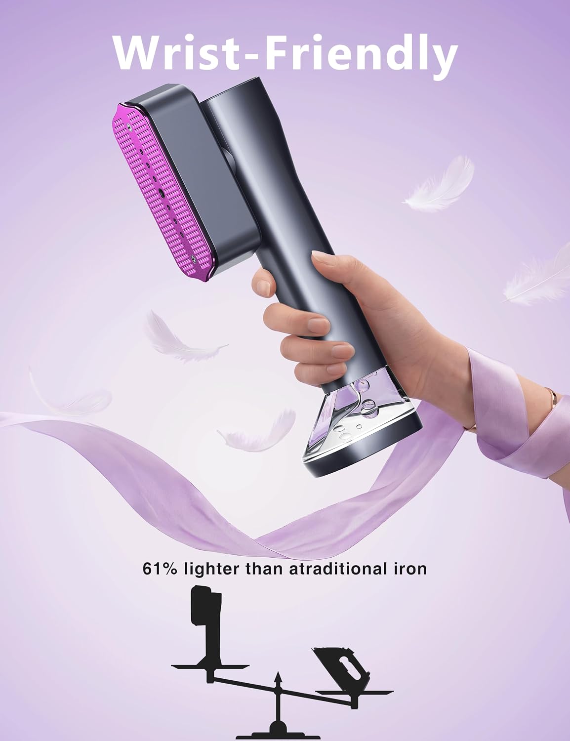 Vaporizador para ropa, vaporizador portátil de mano, capacidad de 6...