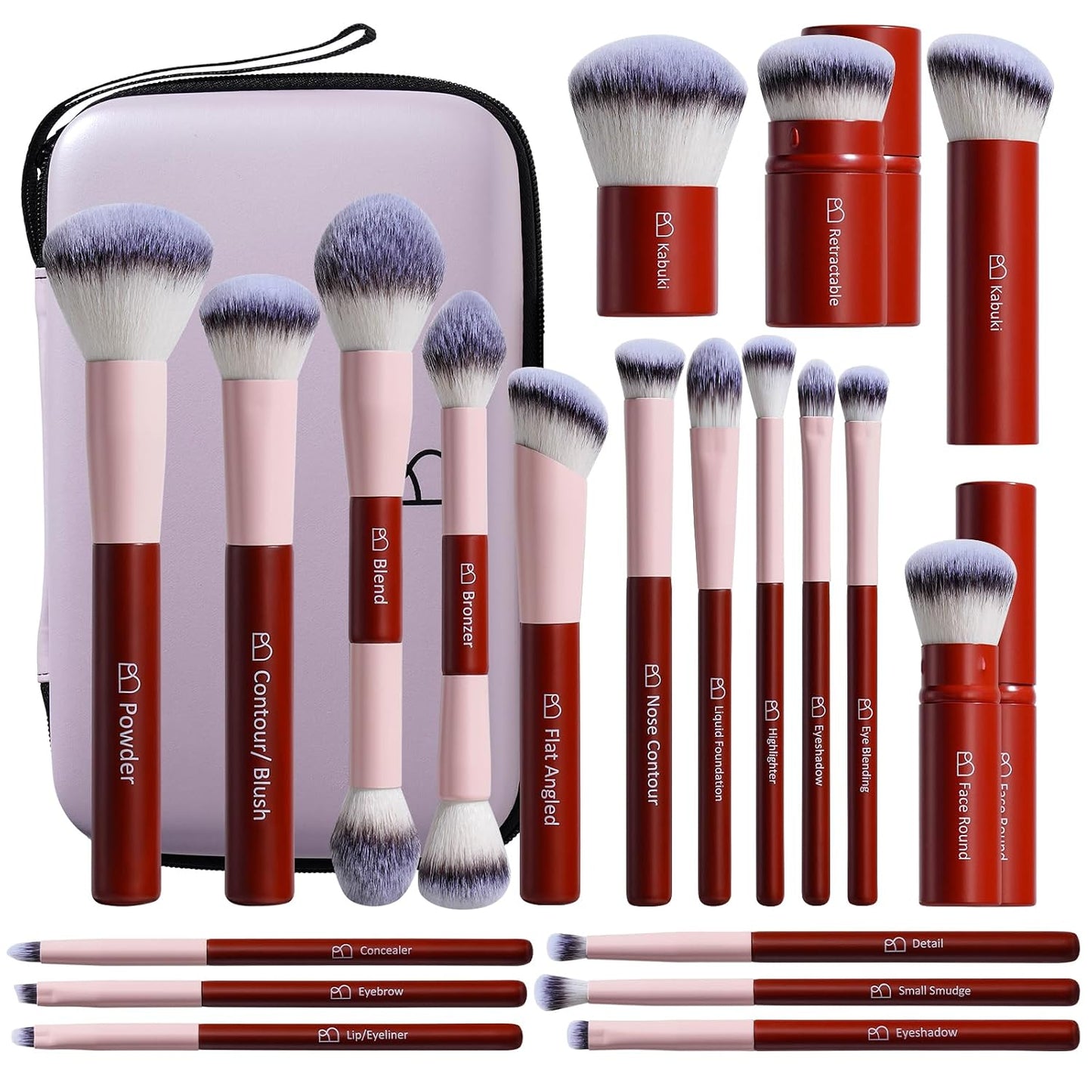Kit de brochas de maquillaje BS-MALL \u2013 Herramientas profesiona...
