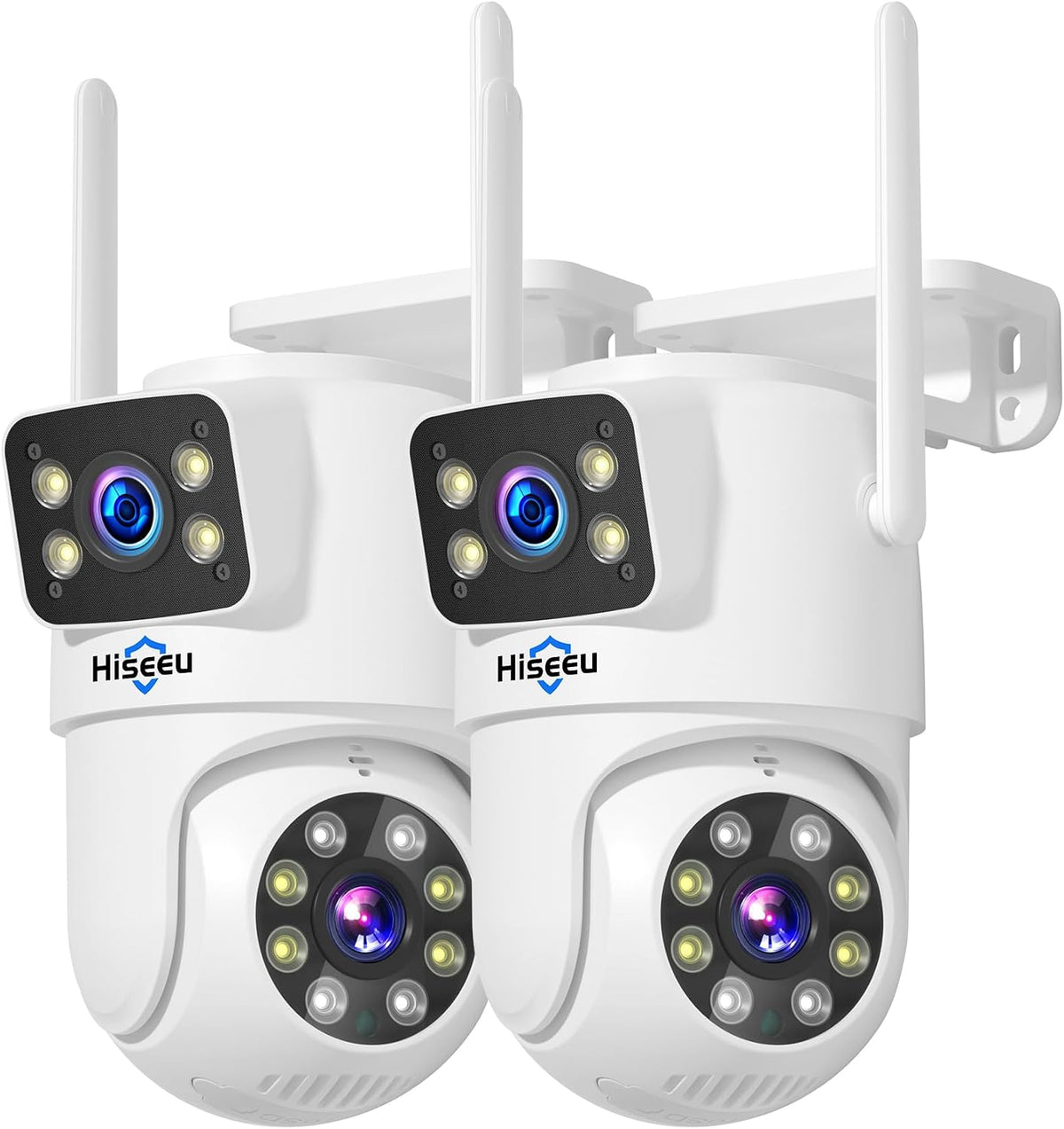 Hiseeu 2Pack Cámara de seguridad inalámbrica, WiFi 5G\/2.4G, Cámara...