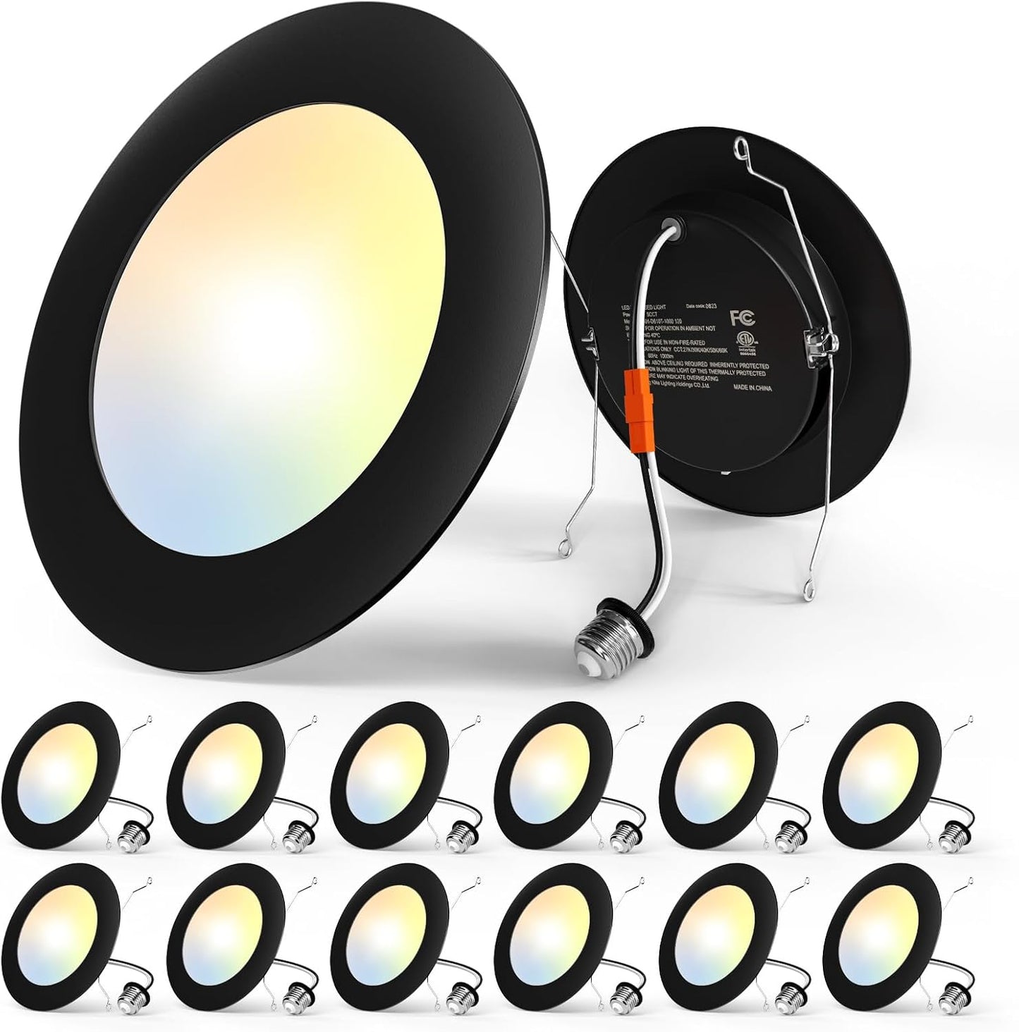 Amico Iluminación empotrada de 5\/6 pulgadas, paquete de 12 luces L...