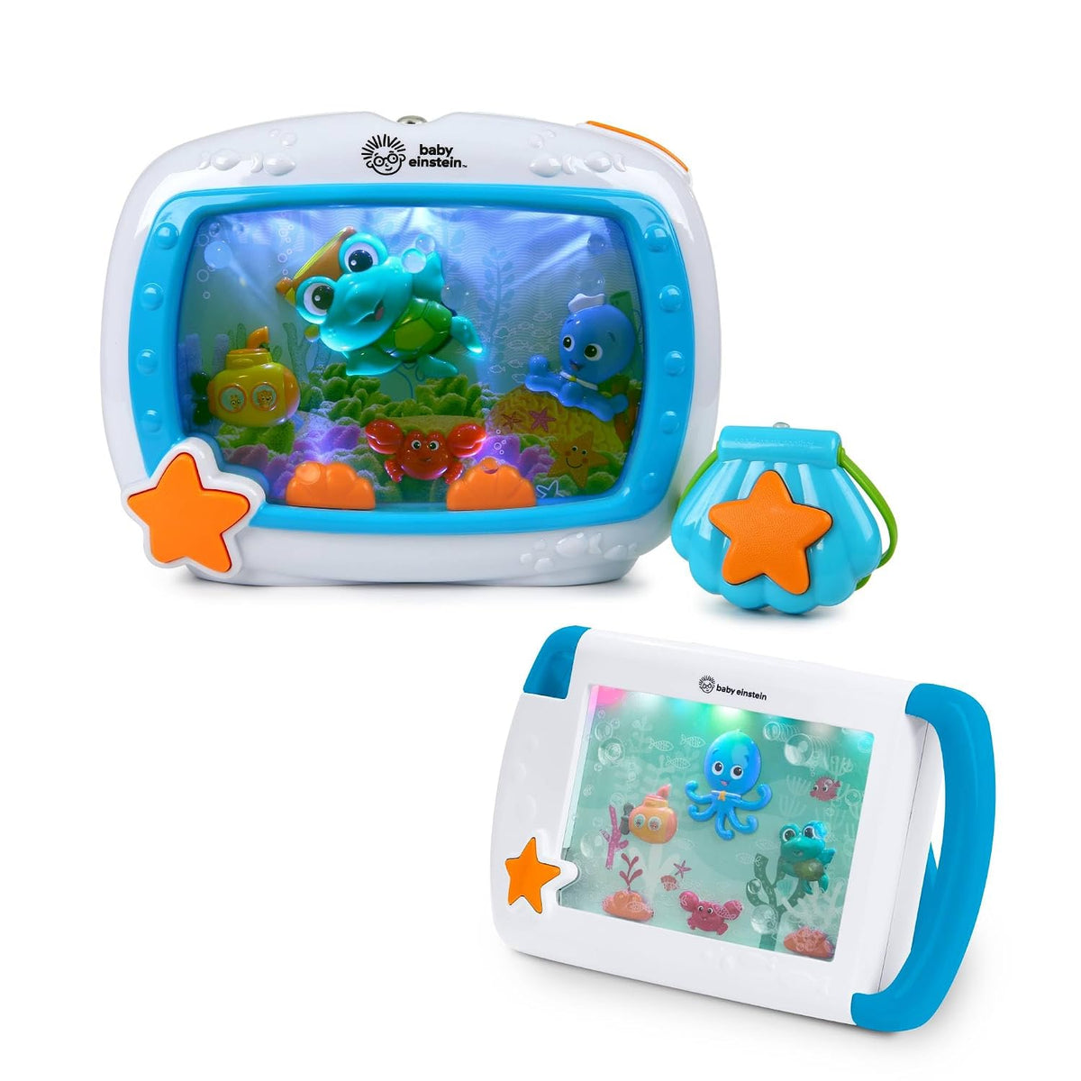 Baby Einstein Juego de regalo 2 en 1 Sea Dreams Soother, máquina de...