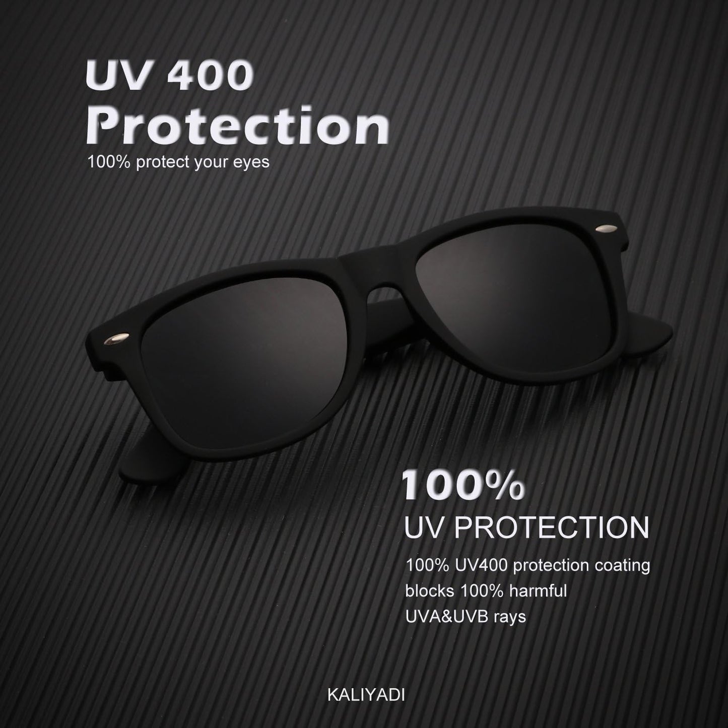 KALIYADI Gafas de sol polarizadas para hombres y mujeres, marco sem...