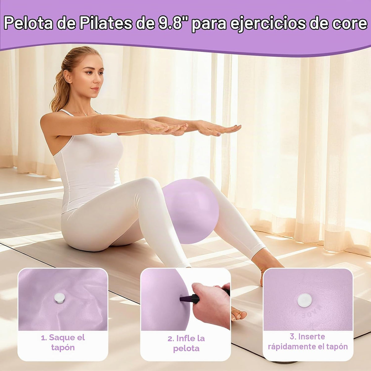 Hoedia Kit de Pilates de 17 Piezas para Mujeres, Equipo de Pilates...