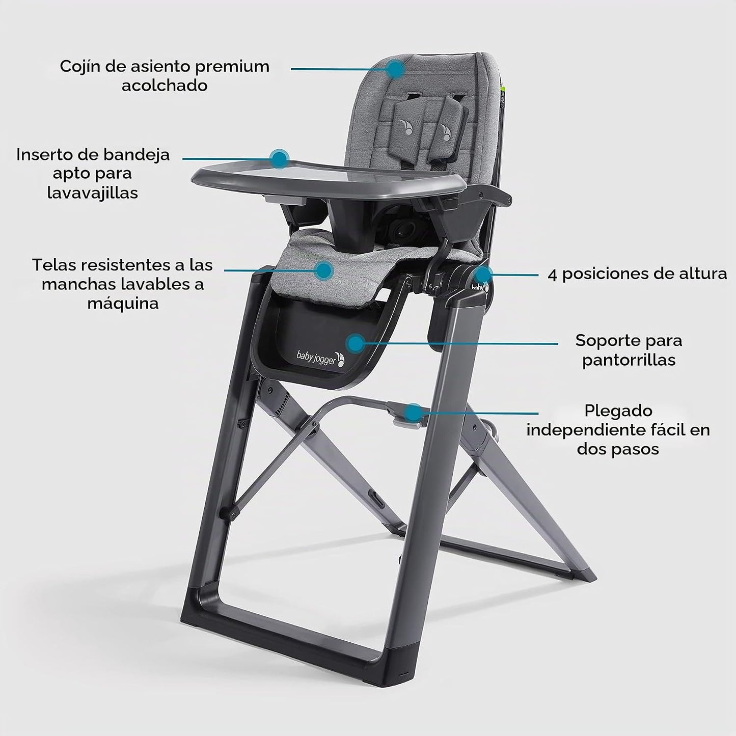 Baby Jogger City Bistro - Silla alta, color grafito