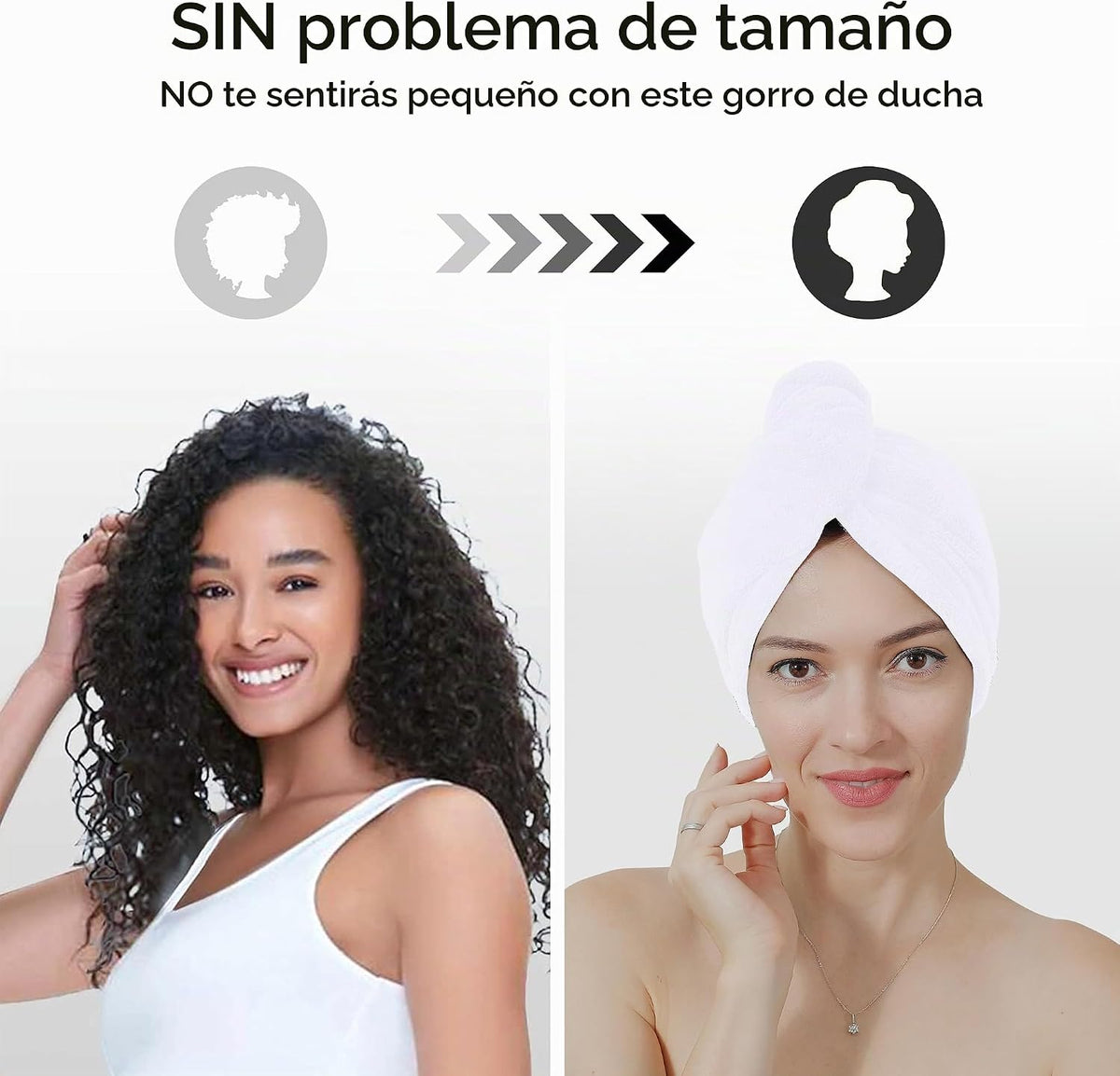TENSTARS Paquete de 5 toallas envolventes de microfibra gruesa para...
