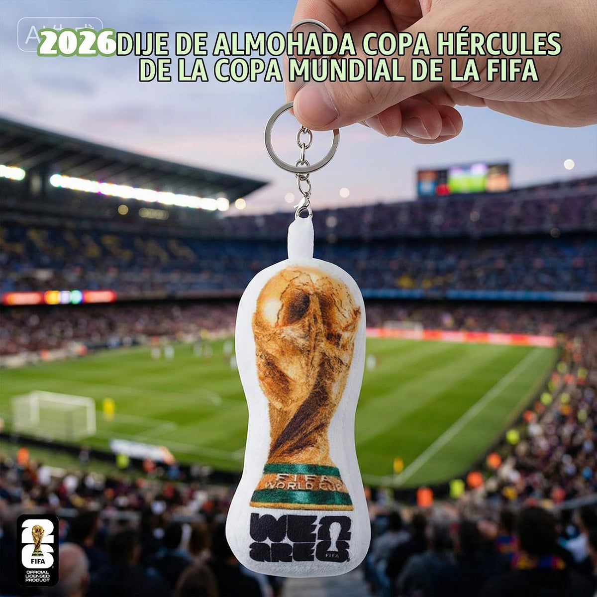 MESUCA Dije de mochila de trofeo de la Copa Mundial de la FIFA 2026...