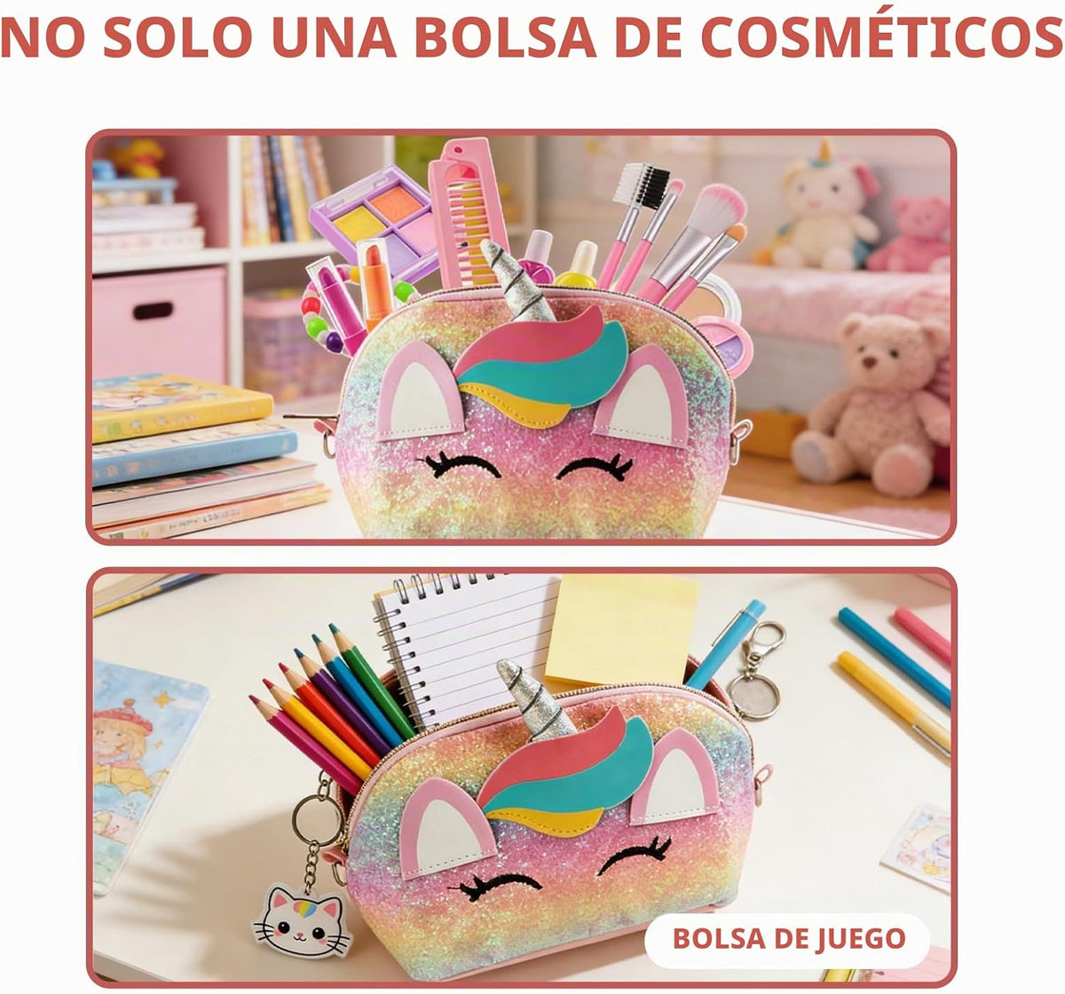 20 piezas de maquillaje real para niñas de 3 a 11, juegos de maquil...
