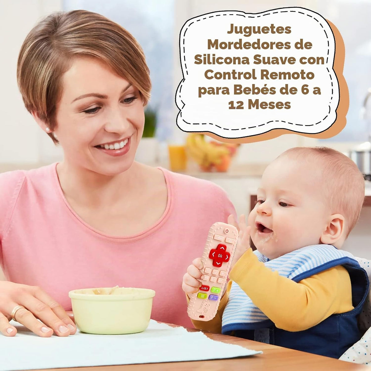 Mordedores para aliviar la dentición, juguetes para bebés de 3-6 12...