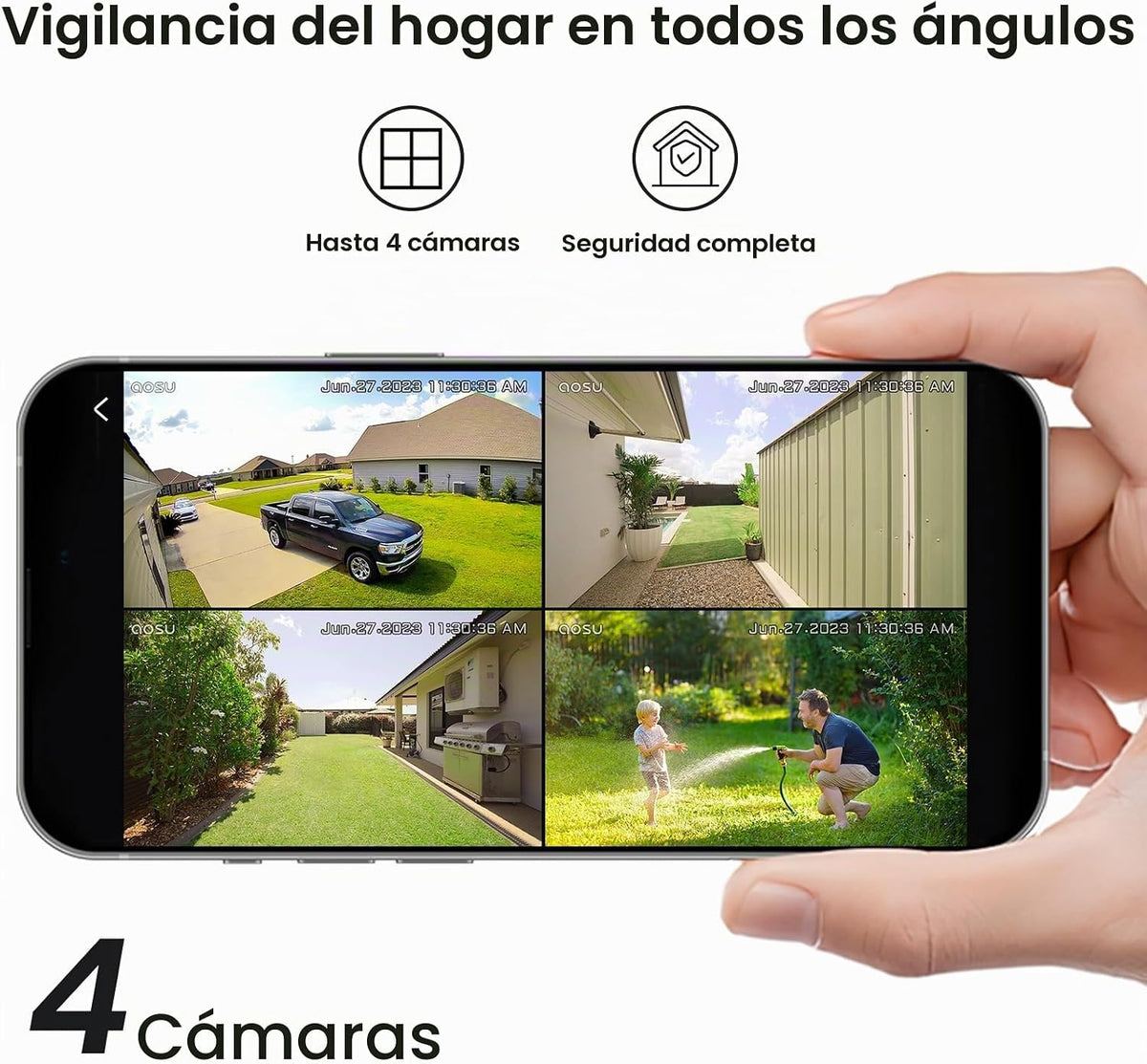 aosu Cámara adicional 2K, requiere aosuBase WirelessCam\/SolarCam (...
