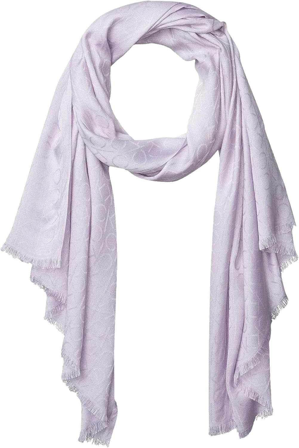 Bufanda de pashmina ligera con estampado de logo en el mismo tono d...