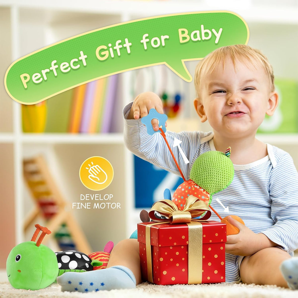 Juguetes para Bebés Sensoriales Musicales Peluche de Animal para In...