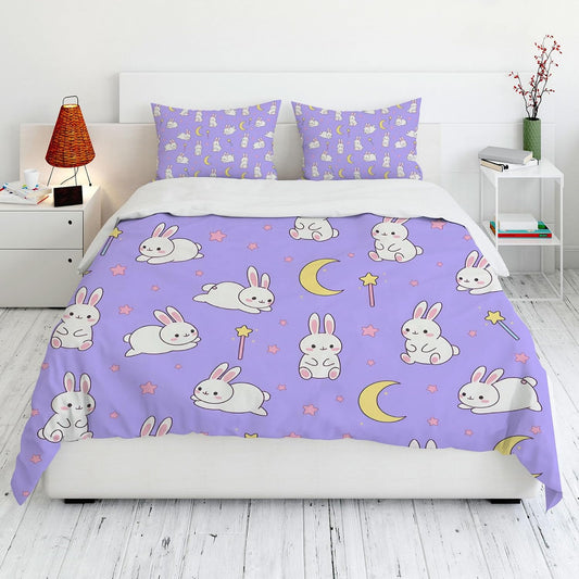 Allenjoy Lindo juego de edredón de anime con 2 fundas de almohada p...