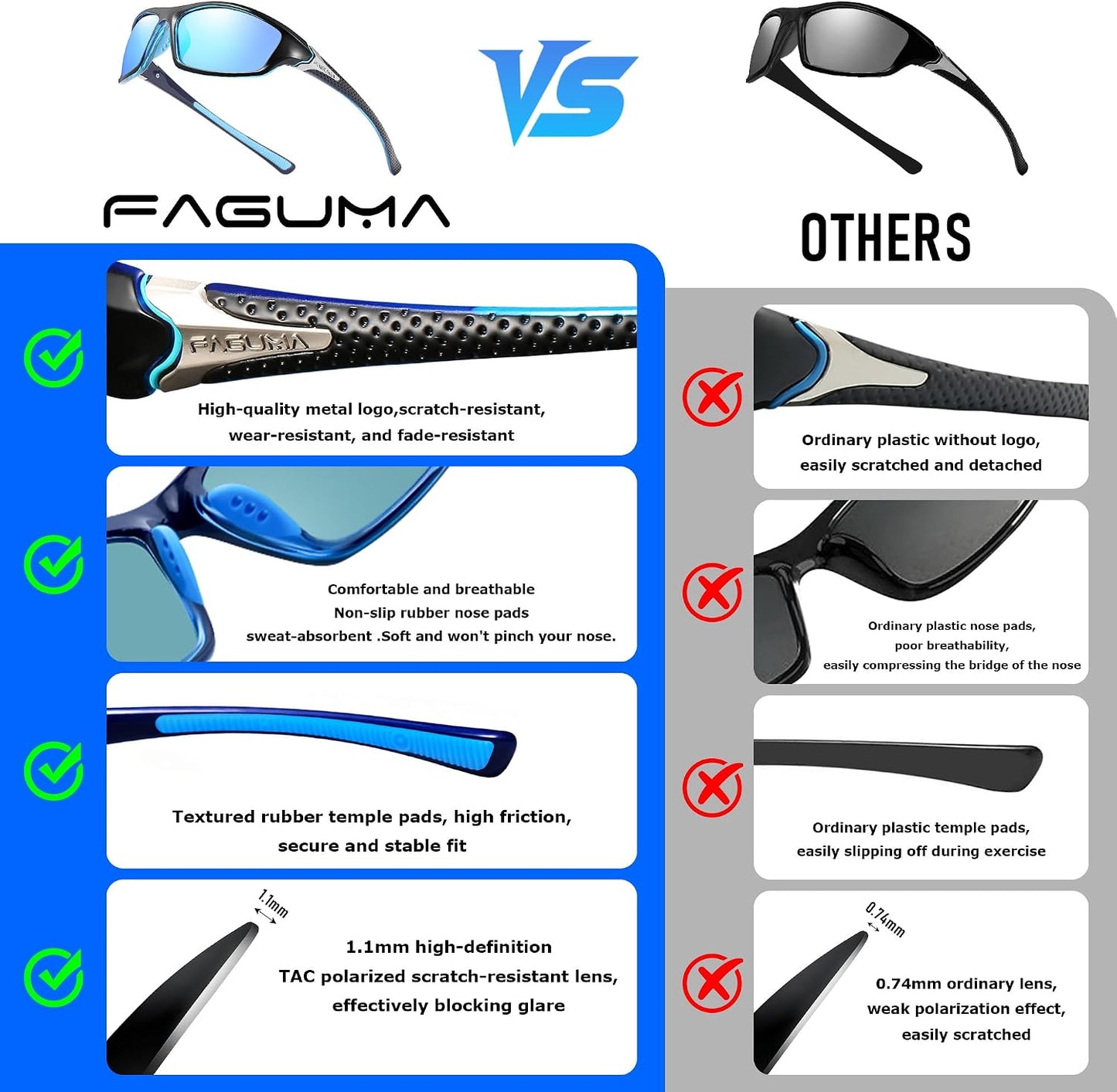 Gafas de sol polarizadas para hombre, ciclismo, conducir, pesca, 10...