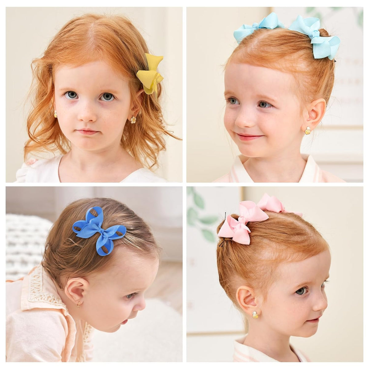 20 piezas de lazos para el cabello de 3 pulgadas para niñas pequeña...