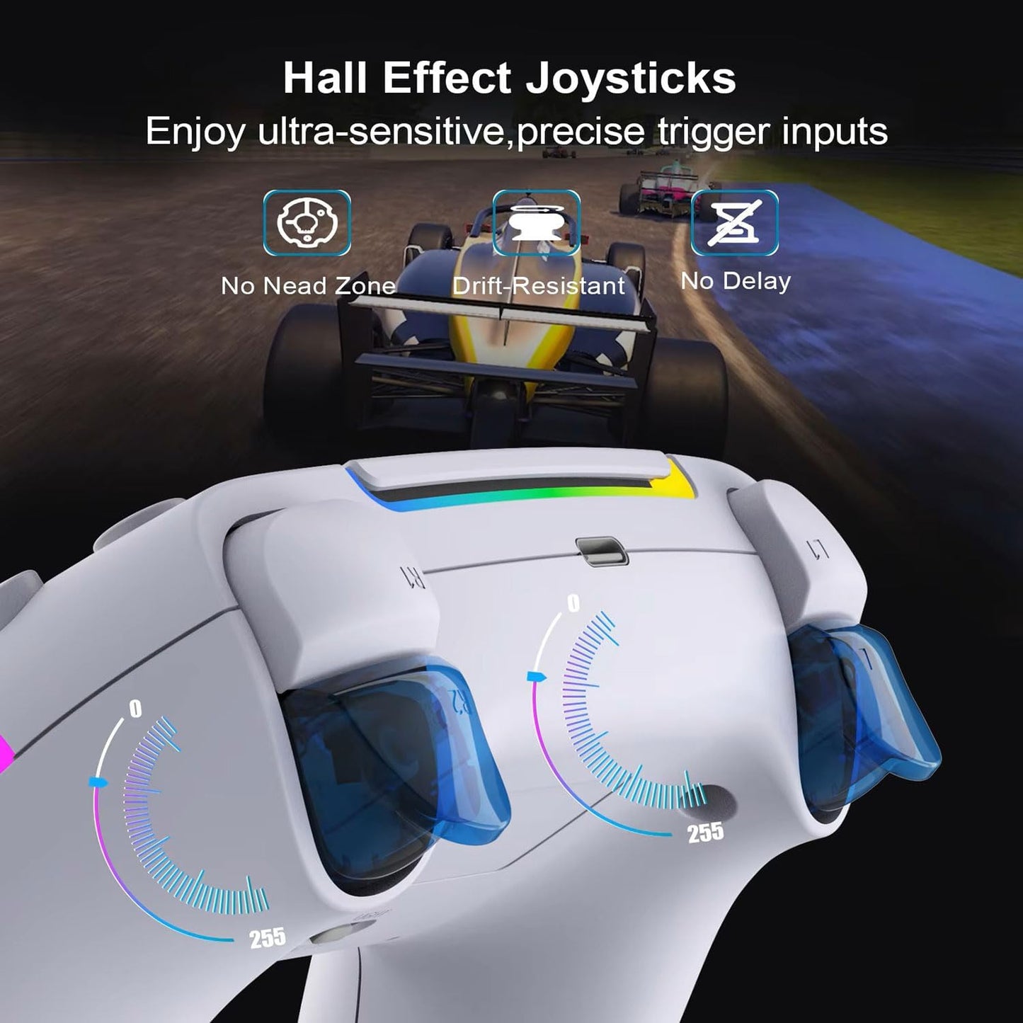 Controlador de juego inalámbrico RGB para PlayStation 5, reemplazo...