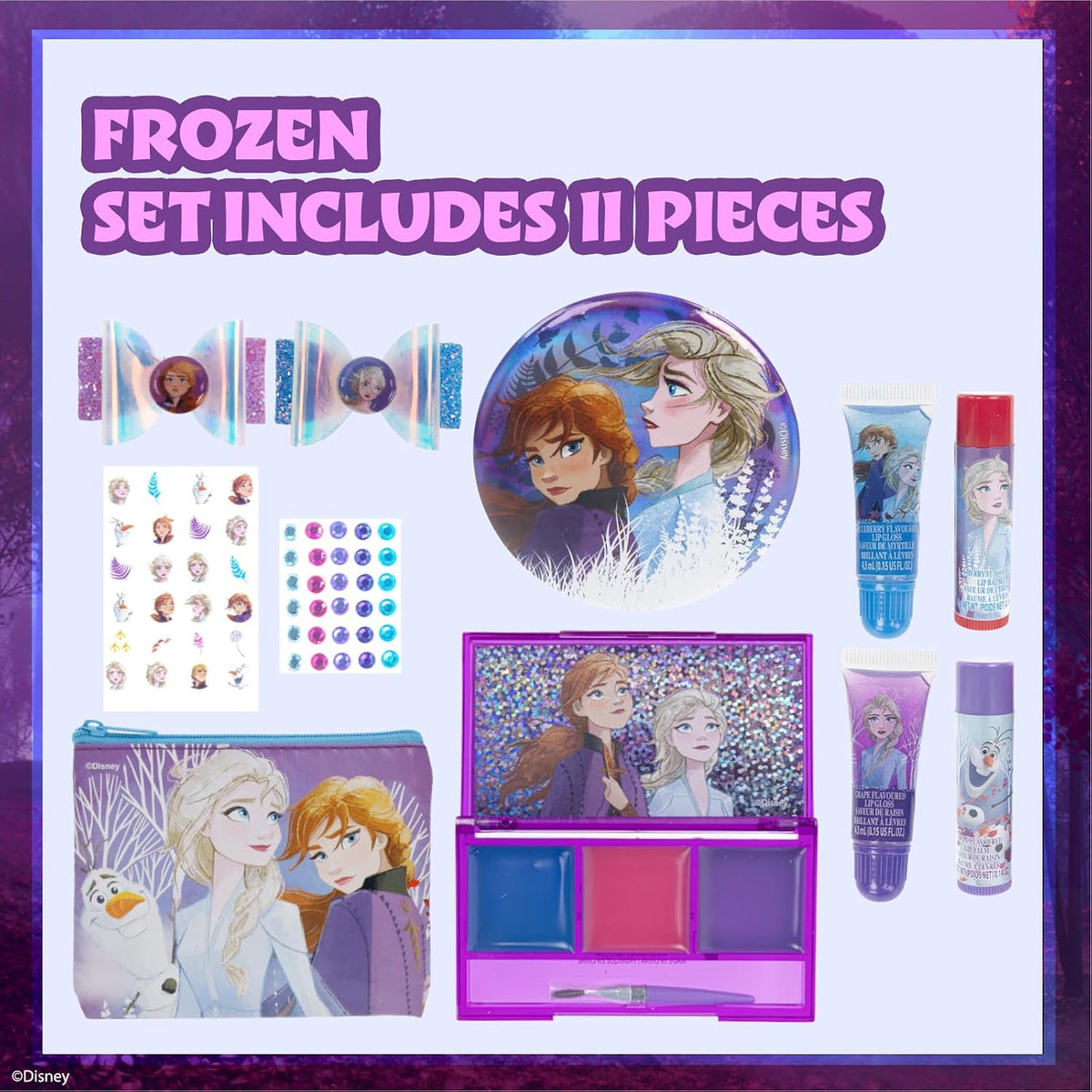 Disney Frozen - Juego de maquillaje con bolso, brillo de labios y a...