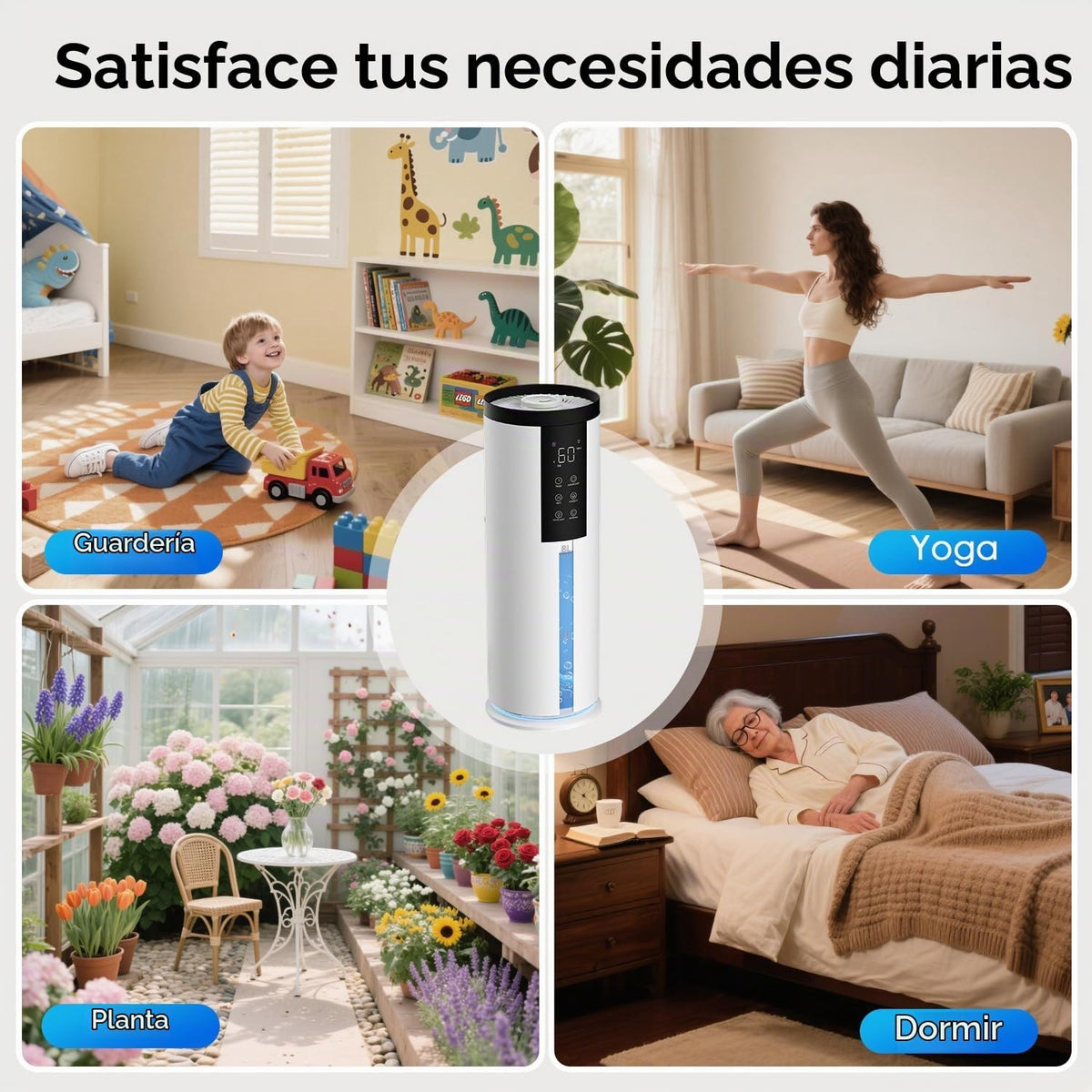 Humidificador doméstico GloryAir para habitación grande, relleno su...