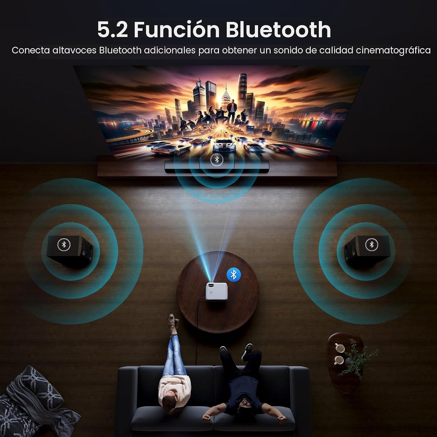 Google TV con licencia oficial - Proyector inteligente para exterio...