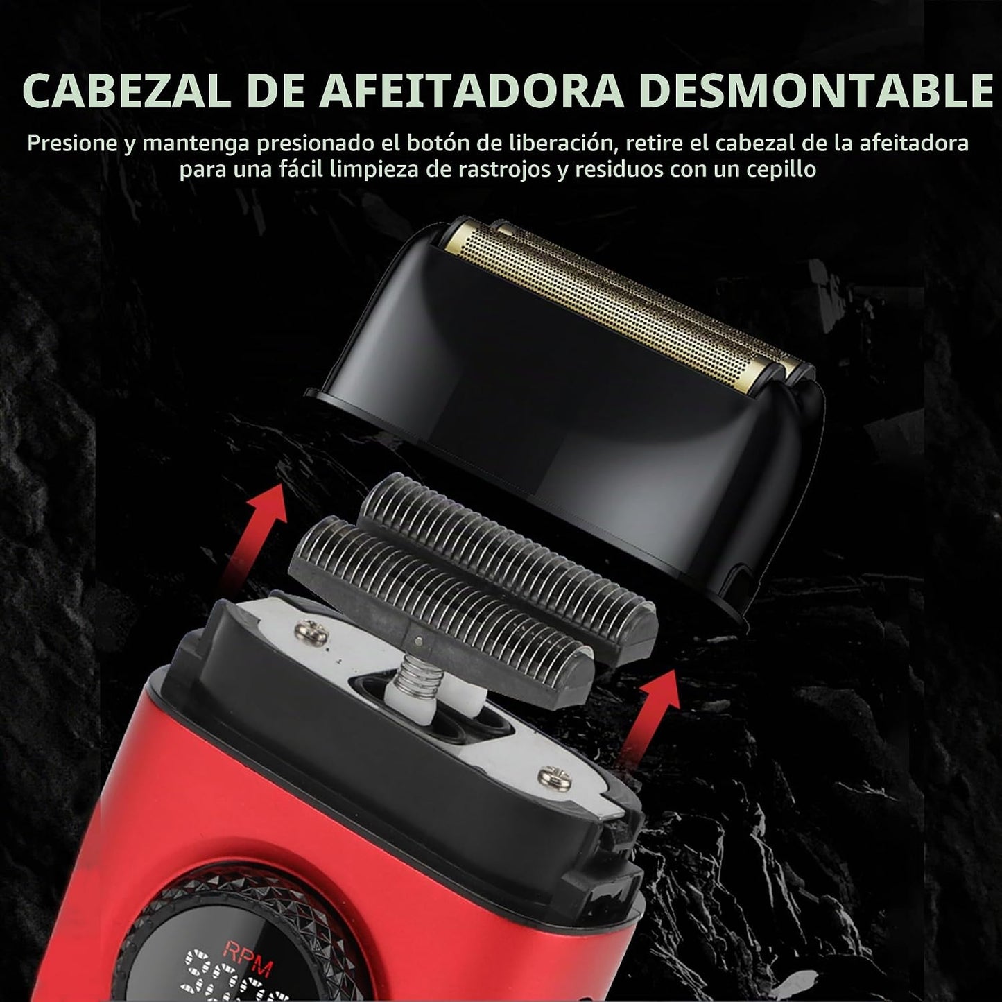 VGR Juego de cortapelos de barbero profesional 3 en 1, recortadora...
