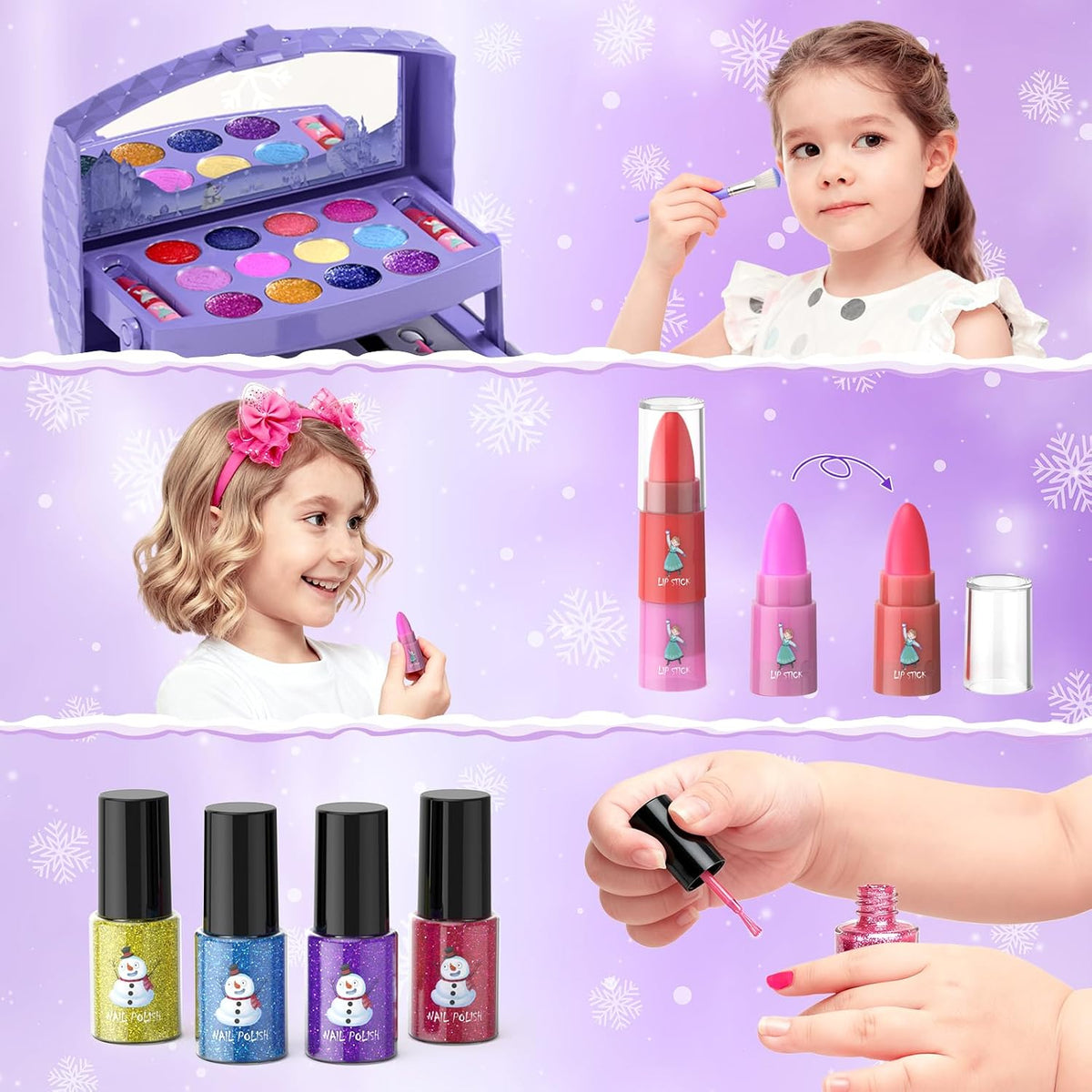 Kit de maquillaje de 57 piezas para niñas, juego de maquillaje cosm...