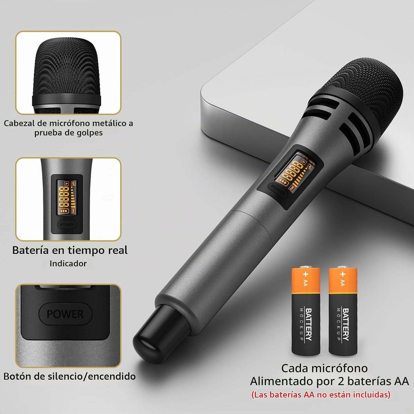Sistema de Micrófonos Inalámbricos TONOR con 8x12 Canales, Micrófon...
