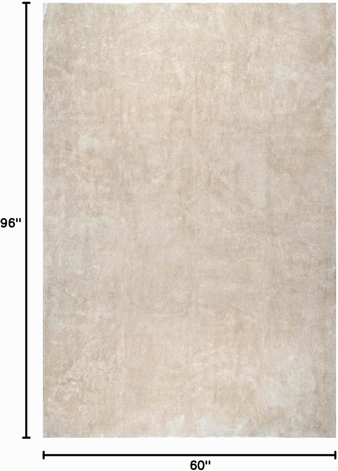 nuLOOM Loni - Alfombra de área lavable color crema, 5 x 8 pies | Nu...
