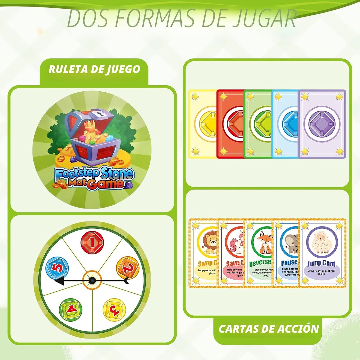 HYES - Piedras iluminadas y vigas de equilibrio para niños de 3 a 5...