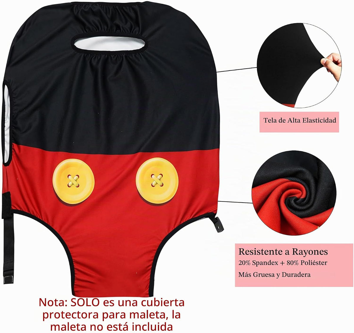 hswosnas Funda de equipaje aprobada para maletas de viaje, protecto...