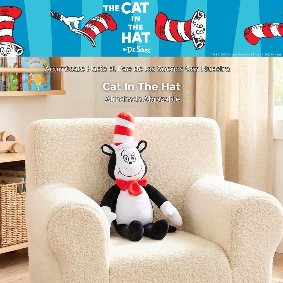 Dr Seuss Cat in The Hat - Ropa de cama para niños, muy suave, almoh...