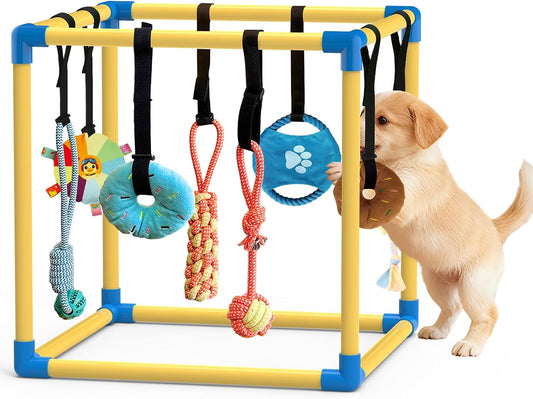 Lehorra - Gimnasio de juego para cachorros y 8 juguetes (amarillo,...