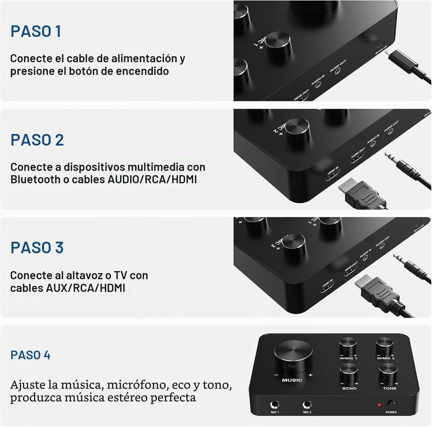 Sistema de mezclador de karaoke de micrófono inalámbrico, micrófono...