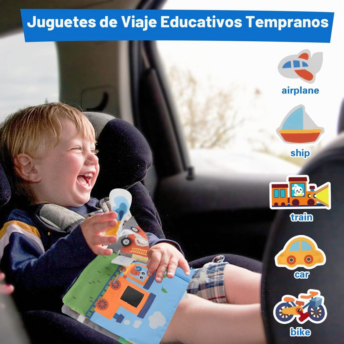 Richgv Libros para bebés de 6 a 12 meses, libro de actividades sens...