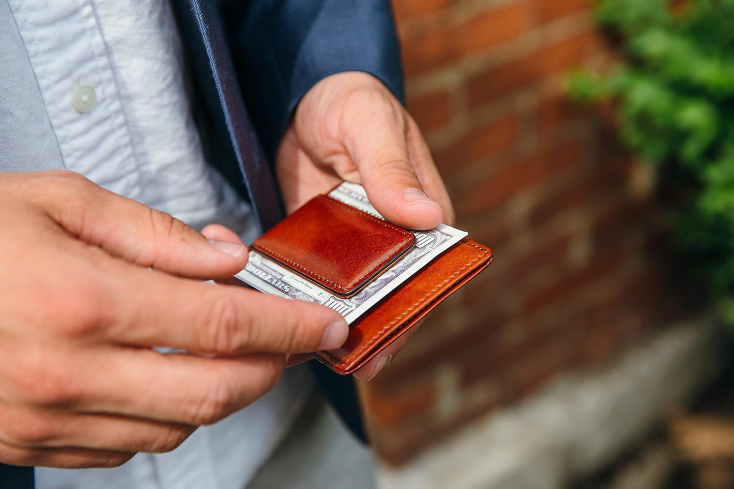 Bosca Cartera con bolsillo frontal para hombre en piel vieja - RFID