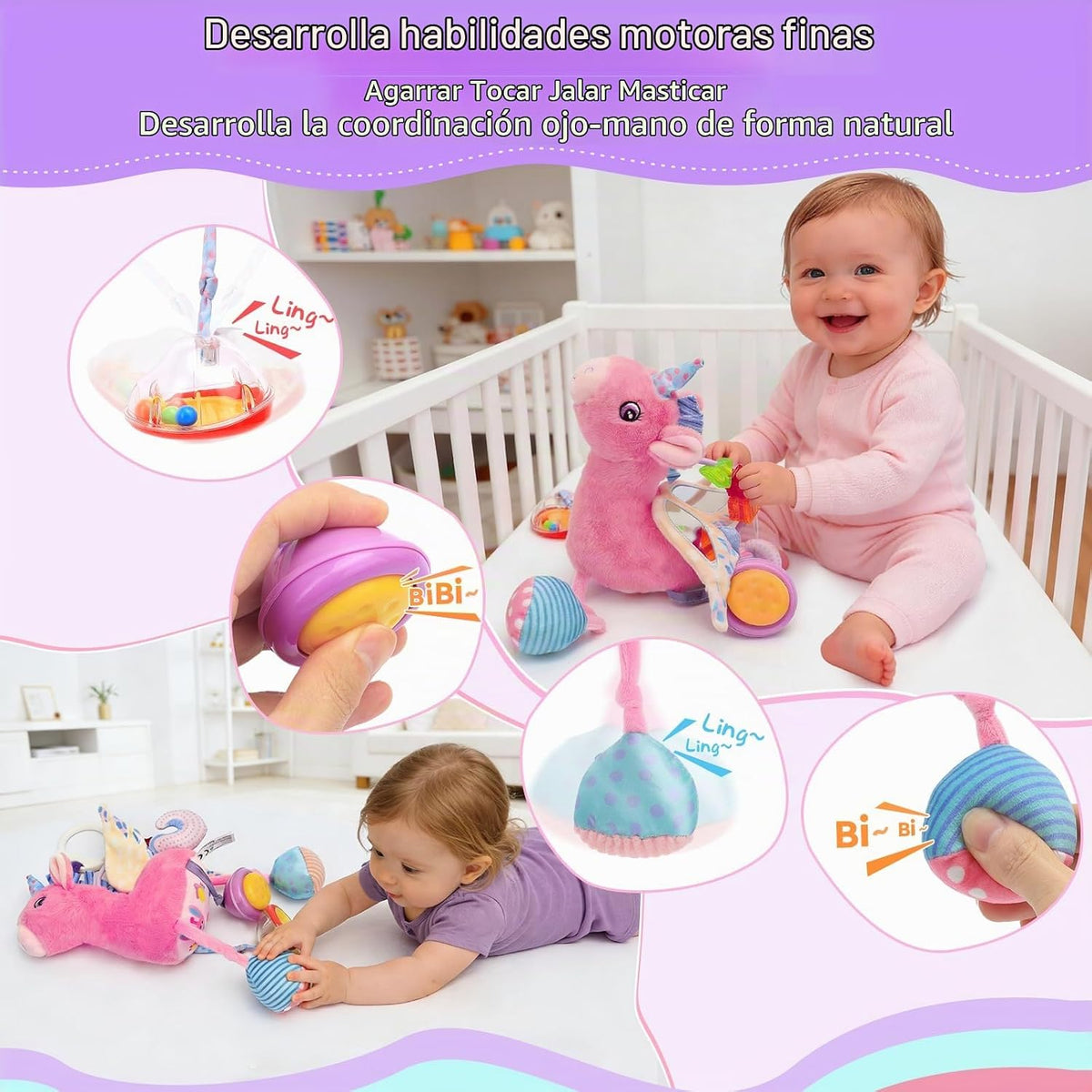 Juguete colgante para asiento de coche para bebé de 0 a 6 meses con...