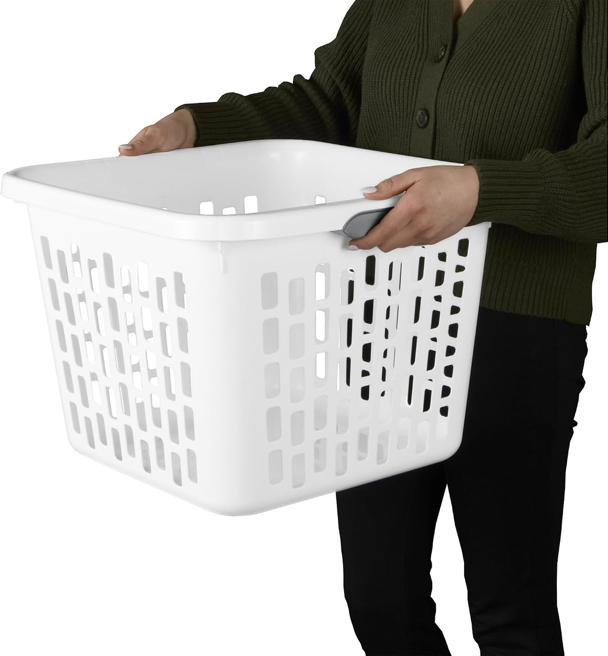 Sterilite Paquete de 6 Cestas de Lavandería Cuadradas con Capacidad...