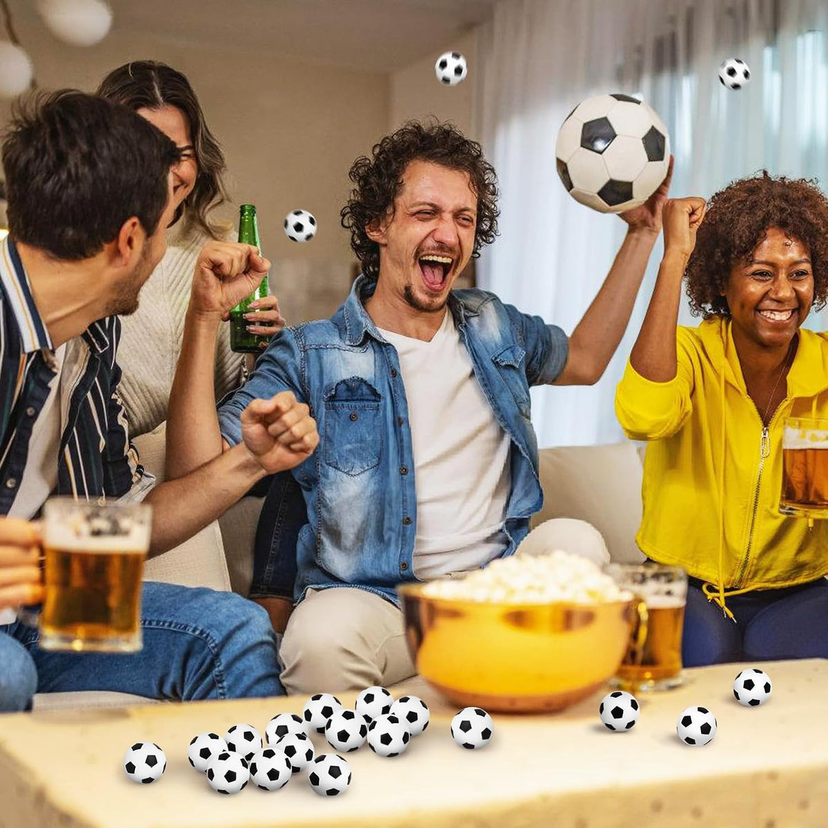 Hxezoc Mini pelotas de fútbol para el estrés, paquete de 20 unidade...