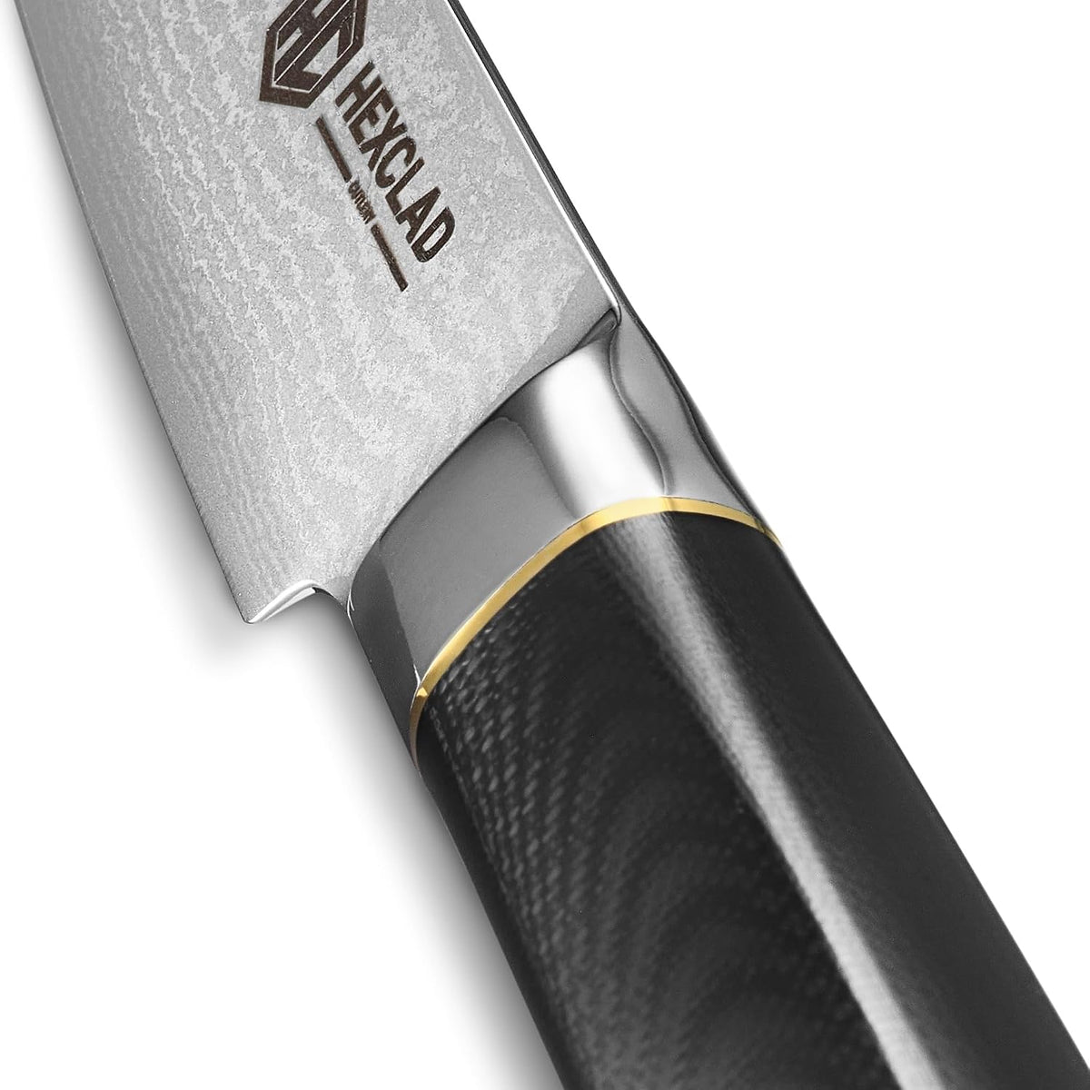 HexClad Juego de cuchillos para carne de acero Damasco de 4 piezas,...