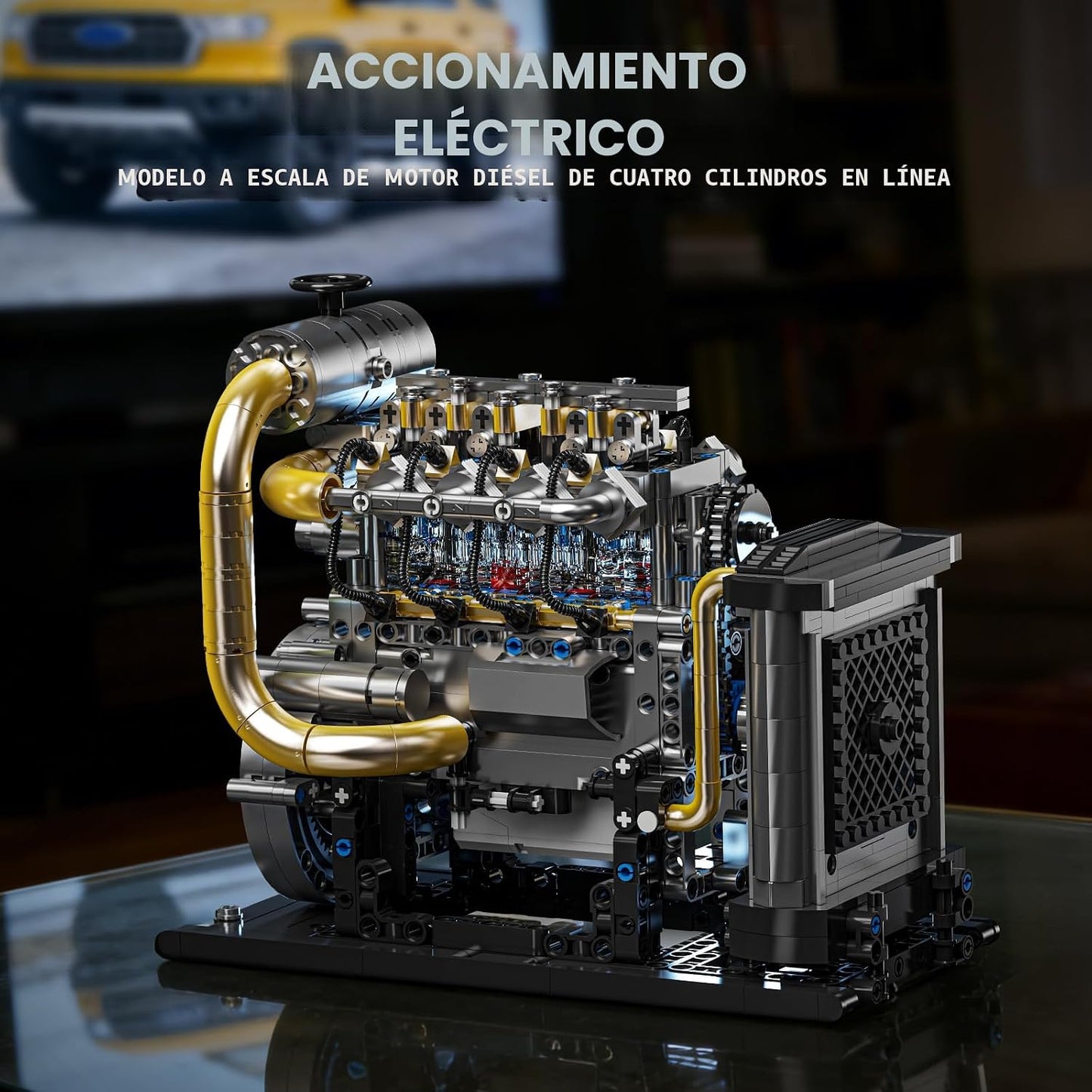 BseSparklion Kit de modelo de motor diésel que funciona para adulto...