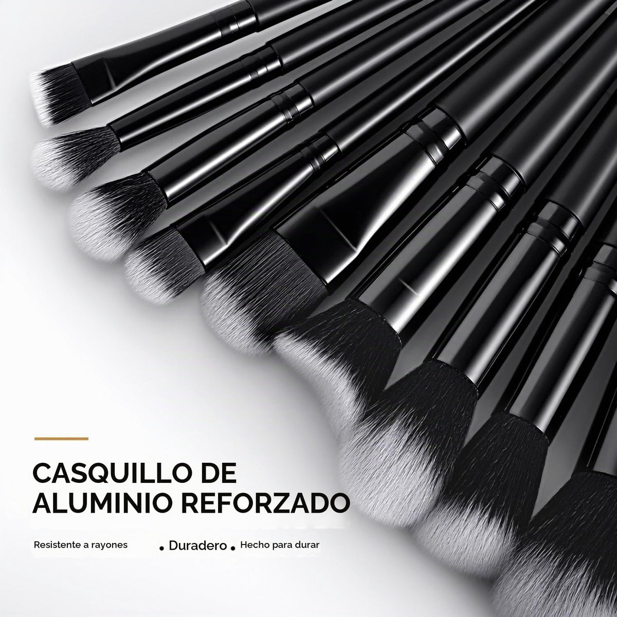 KUORYZAL Juego de brochas de maquillaje negras profesionales, 70 pi...