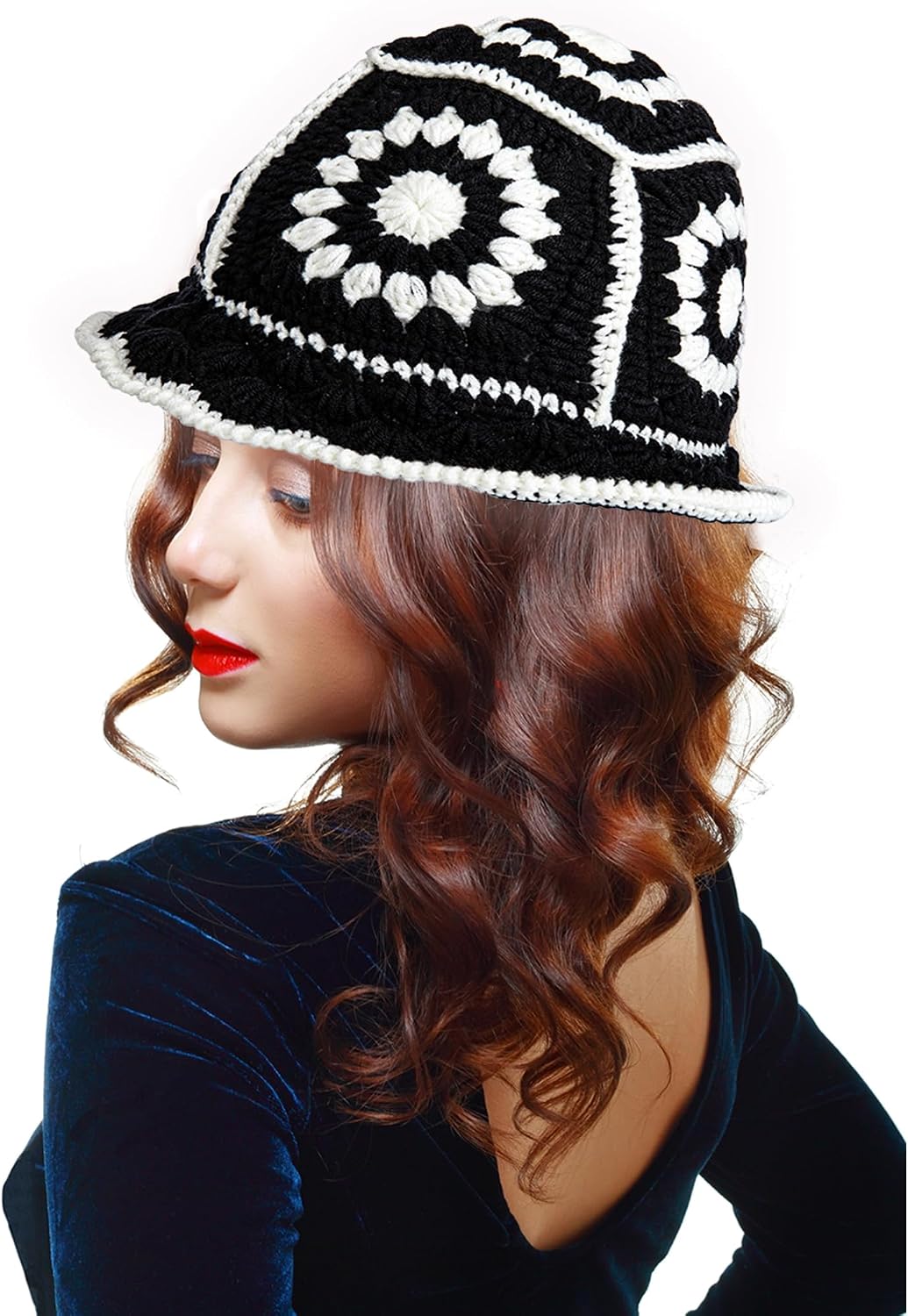 ANYSHOESll Gorros de Ganchillo para Mujer Lindos con característica...