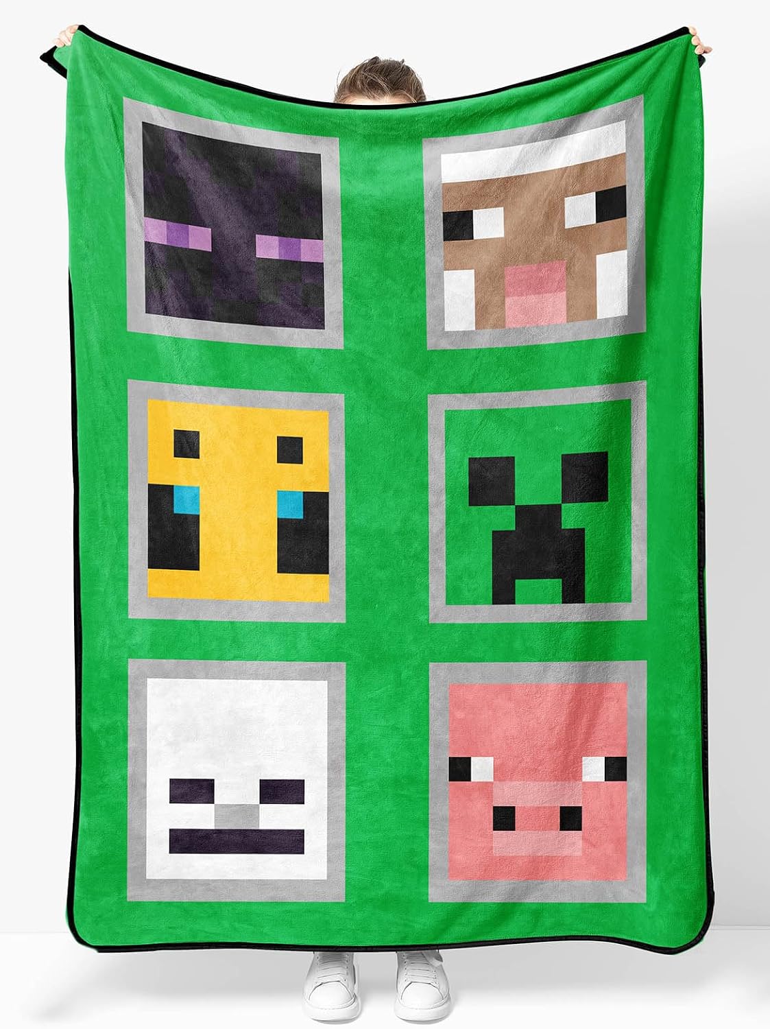 Sunny Side Up Minecraft - Manta de felpa suave para niños, mide 46...