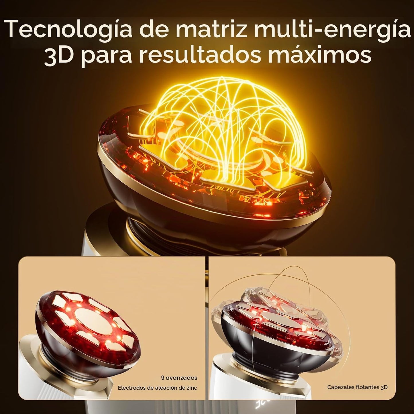 INIA FLARE - Dispositivo de belleza para terapia de luz roja 3 en 1...