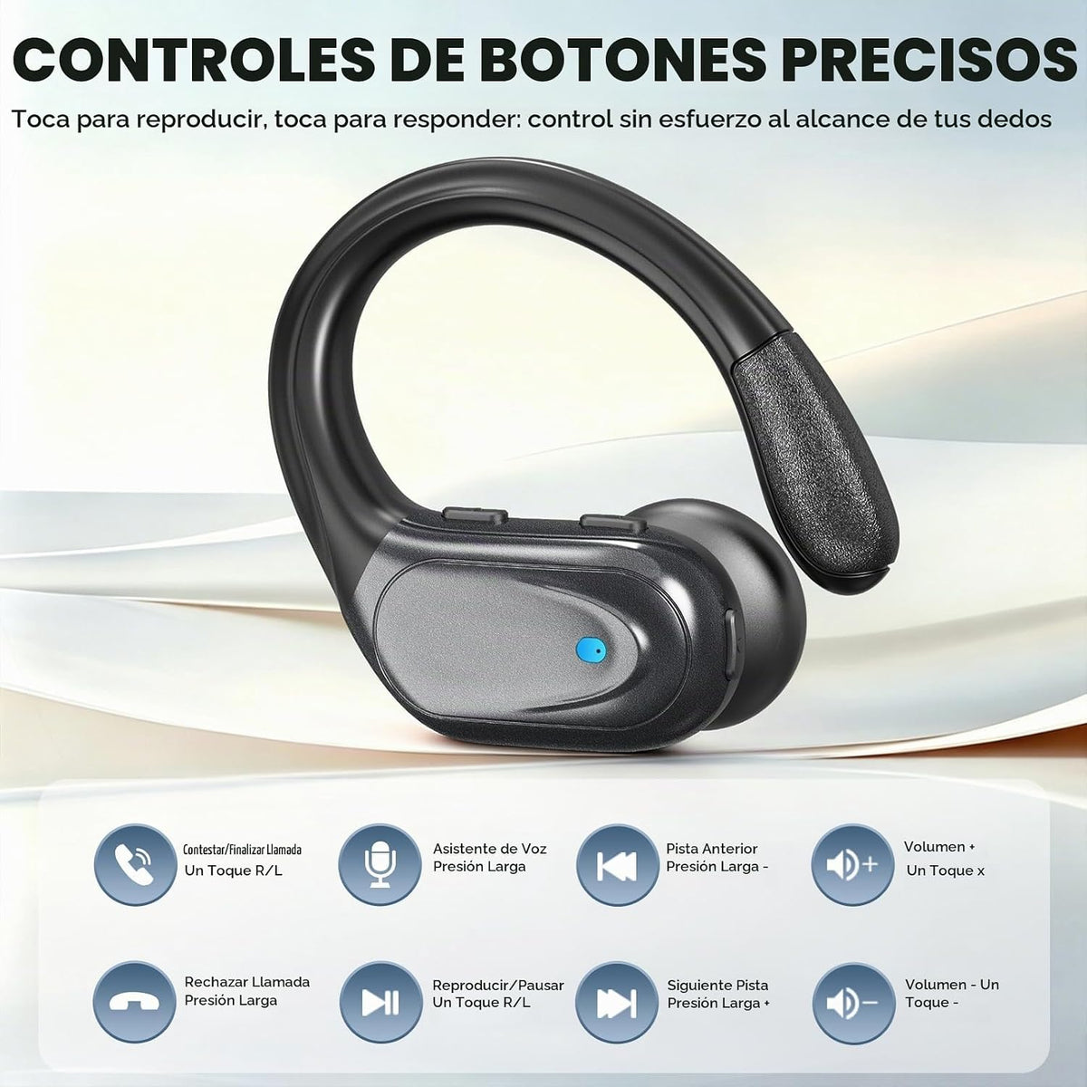 HAOYUYAN Auriculares inalámbricos, auriculares Bluetooth deportivos...